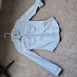 H & M Divided Denim L/S Shirt, US TAG Size 6 - check measurements, EUC